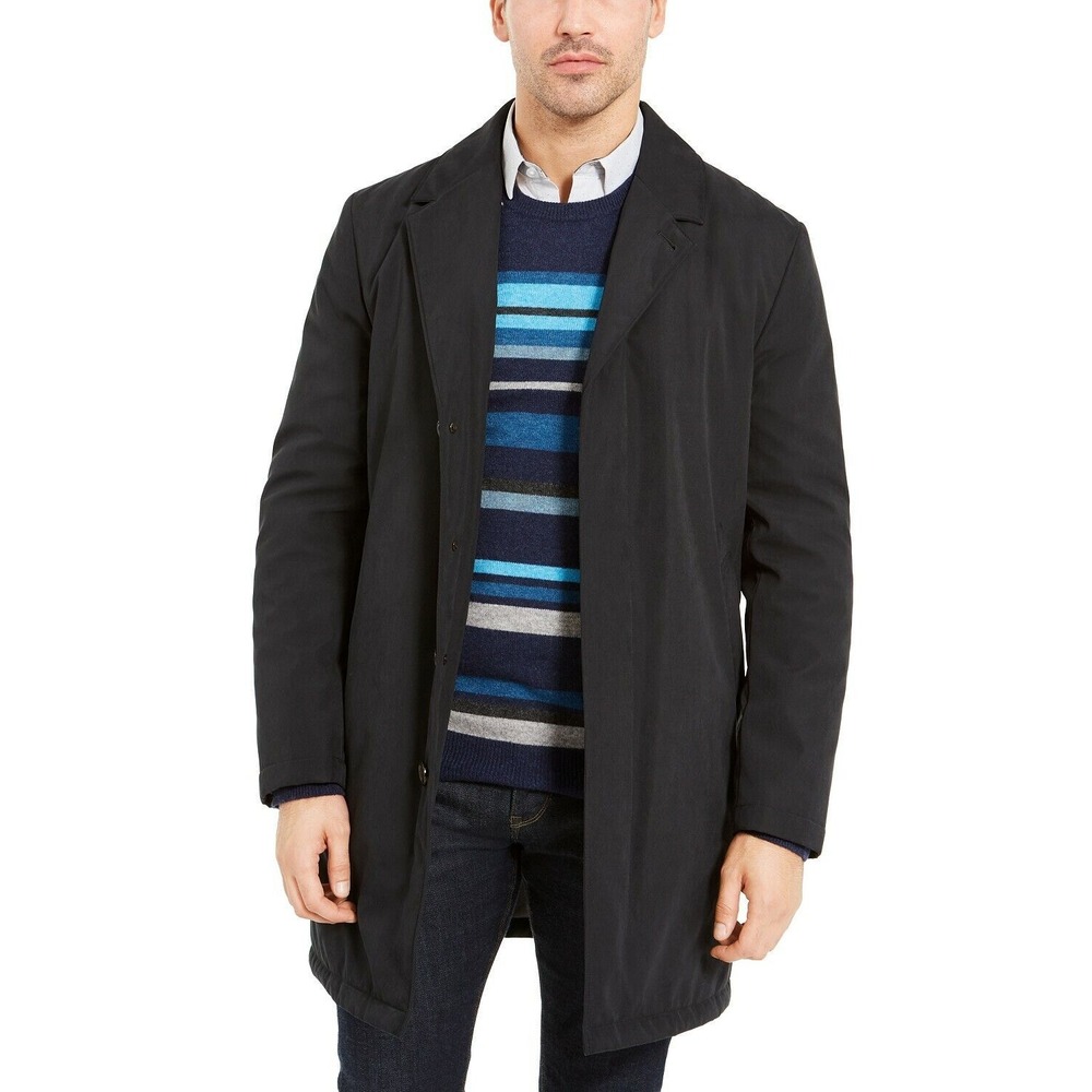 Lauren Ralph Lauren Men's Classic Fit Thermal‎ tech Heated Black Raincoat 38R